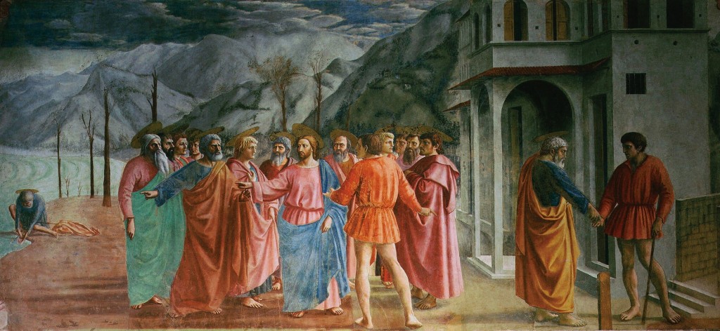Le paiement du tribut, fresque de Masaccio, chapelle Brancacci
